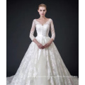 Nouvelle robe de mariée princesse princesse 2017 à manches longues